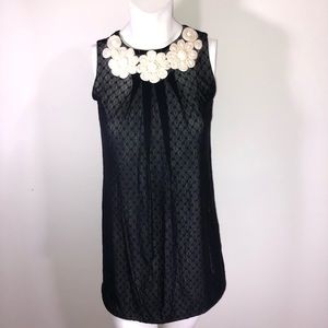 Lace Dress with Embroidered Flowers